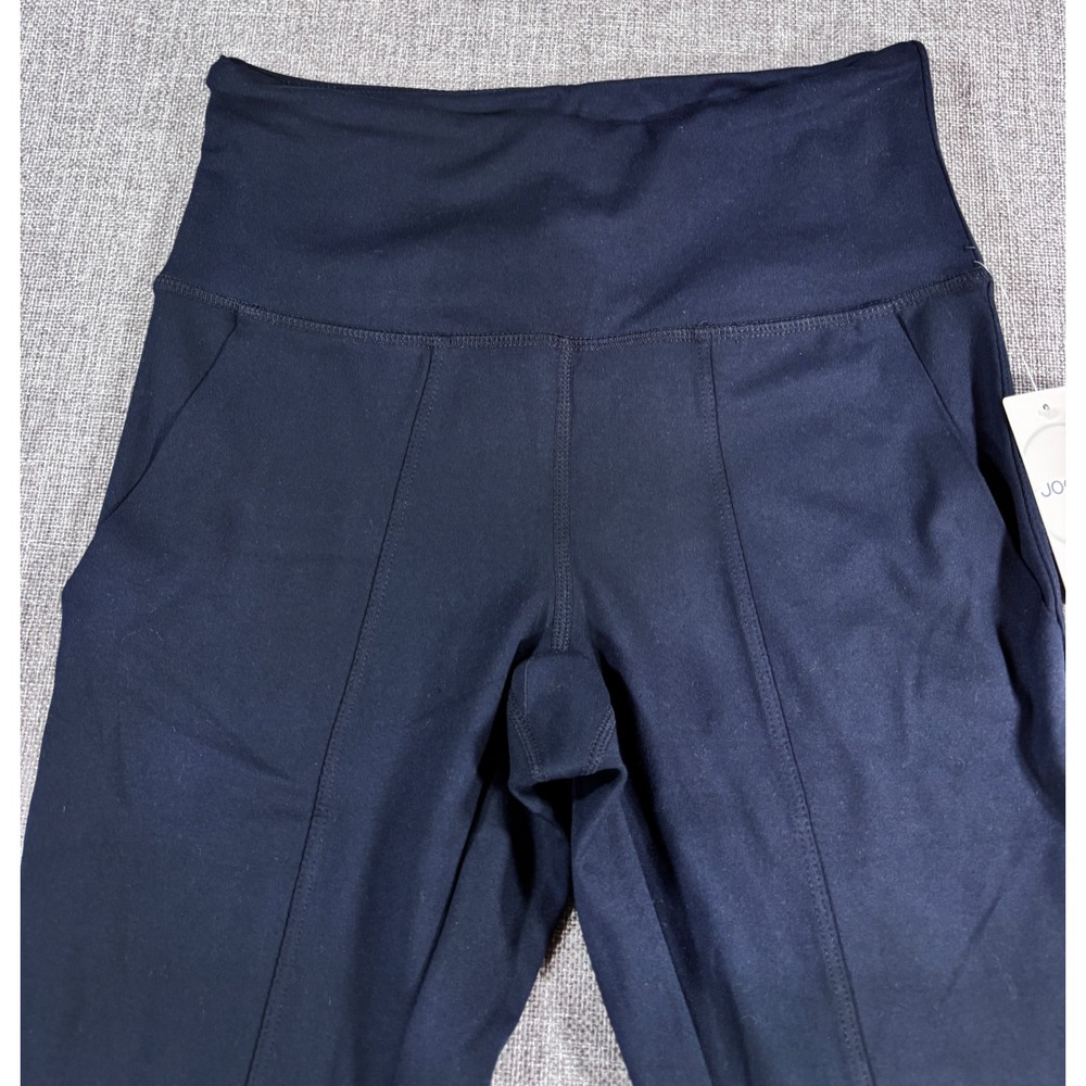 Jockey Leggings Sueded Interlock Pintuck Pocket Crop Navy Blue Womens Size XS - Picture 2 of 11